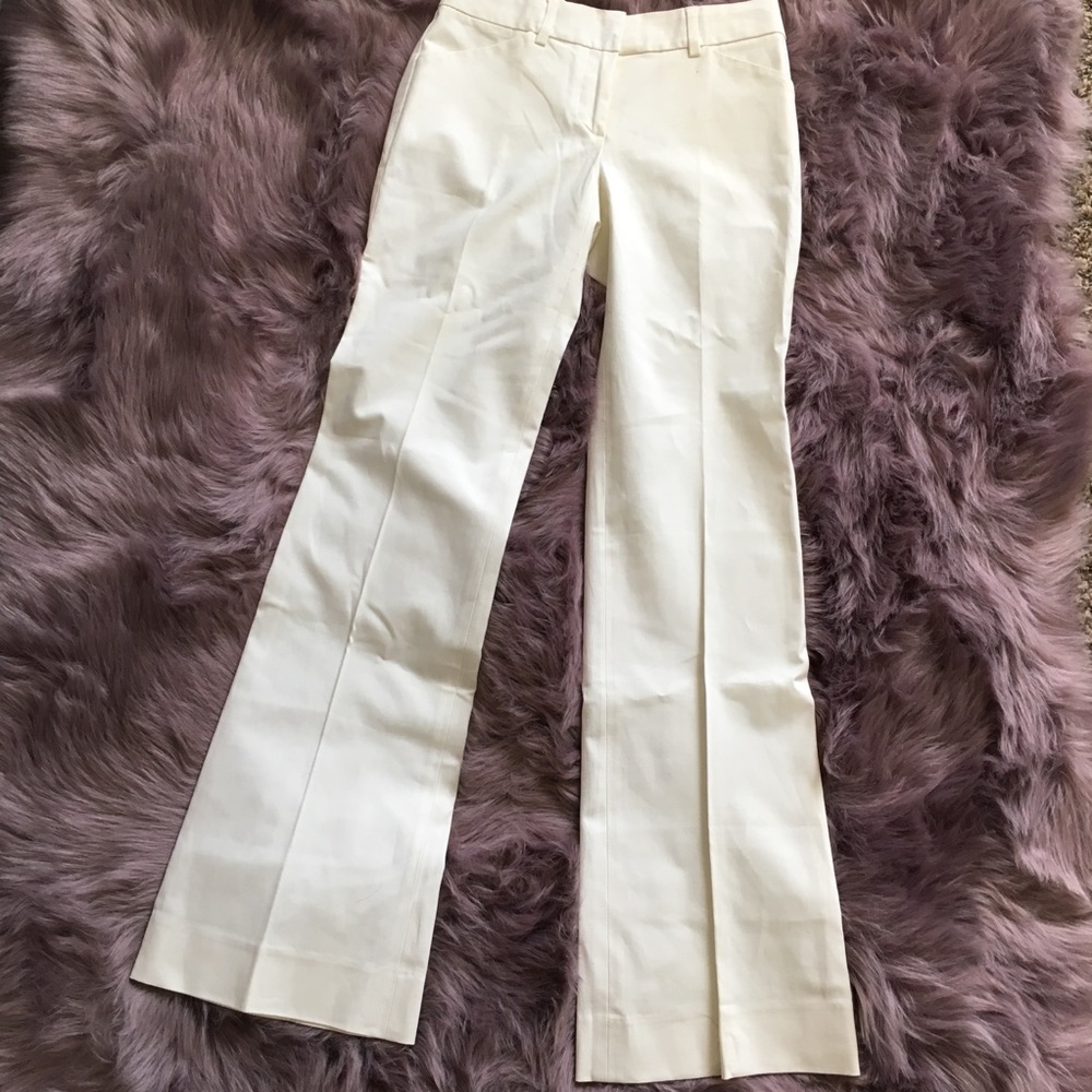 THEORY Career Wide Leg White Pants